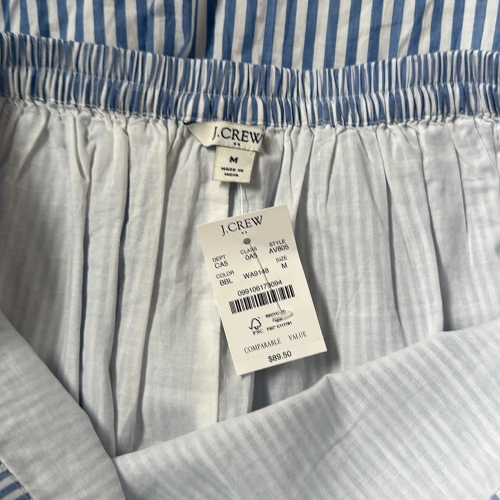 J Crew Tiered Maxi Skirt in Blue Stripe Women’s Medium - Picture 5 of 6
